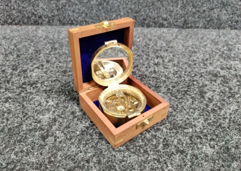 Brass polished Brunton compass