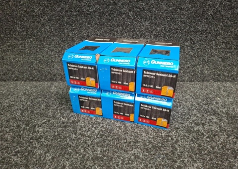 300 pcs Wood Screws Hexagon SS-H 10.0x160mm, Gunnebo