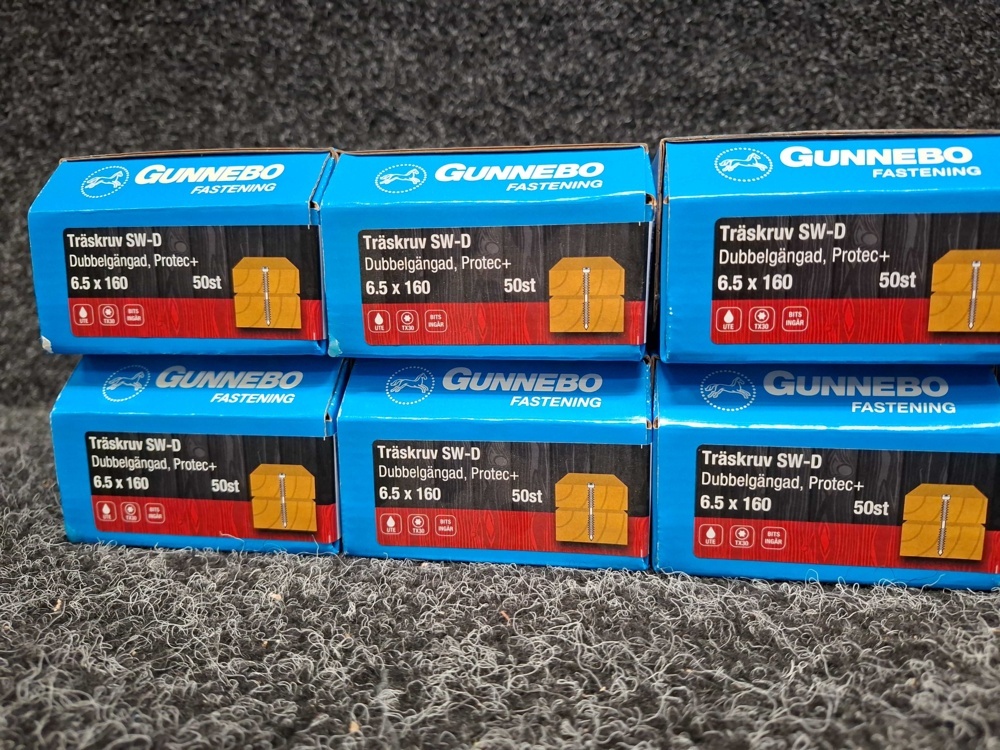 1589981-2 500 st Träskruv SW-D 6.5x160mm, Gunnebo