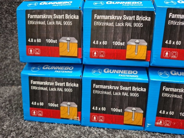 1590062-2 1100 st Farmarskruv 4.8x20, 4.8x35 & 4.8x60mm, Gunnebo