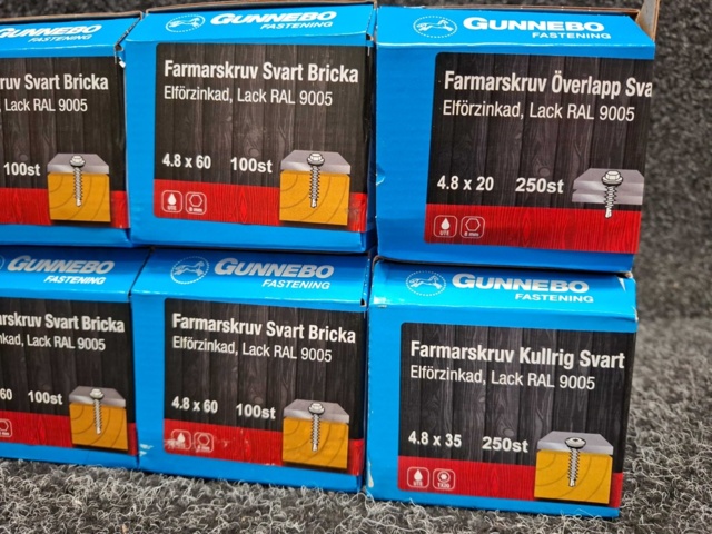 1590062-3 1100 st Farmarskruv 4.8x20, 4.8x35 & 4.8x60mm, Gunnebo