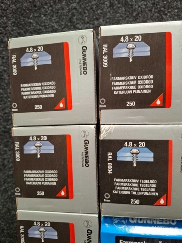 1590064-3 3000 st Farmarskruv 4.8x20mm, Gunnebo