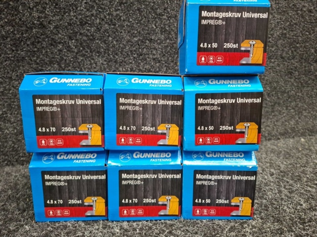 1590068-2 1750 st Montageskruv Universal 4.8x50 & 4.8x70mm, Gunnebo
