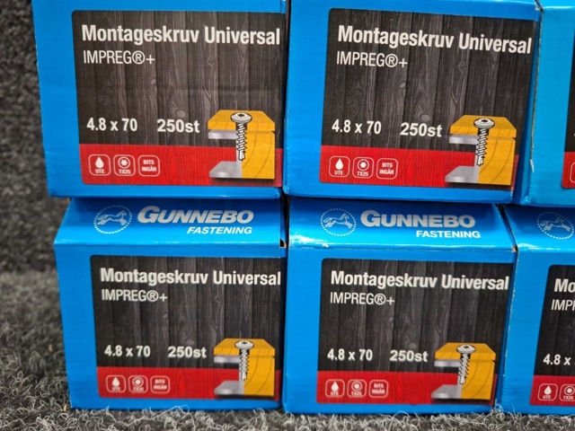 1590068-3 1750 st Montageskruv Universal 4.8x50 & 4.8x70mm, Gunnebo