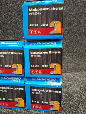 1590068-4 1750 st Montageskruv Universal 4.8x50 & 4.8x70mm, Gunnebo