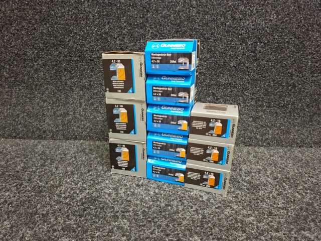 1590070-1 2300 st Montageskruv 4.2x16, 4.2x25 & 4.2x85mm, Gunnebo
