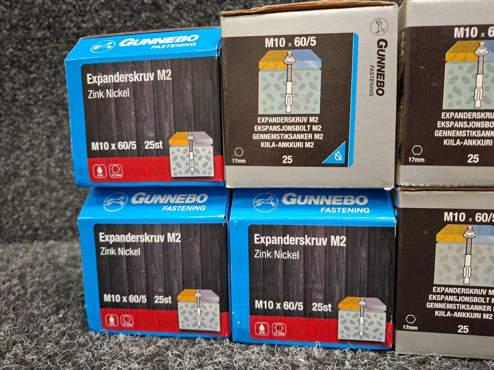 1590075-2 8 pcs Packs Expander screw, Gunnebo