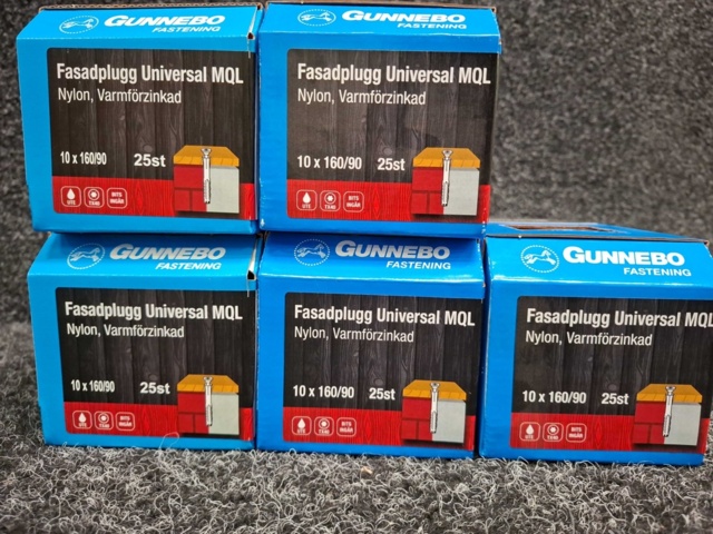 1590084-2 5 st Förpackningar Fasadplugg, Gunnebo