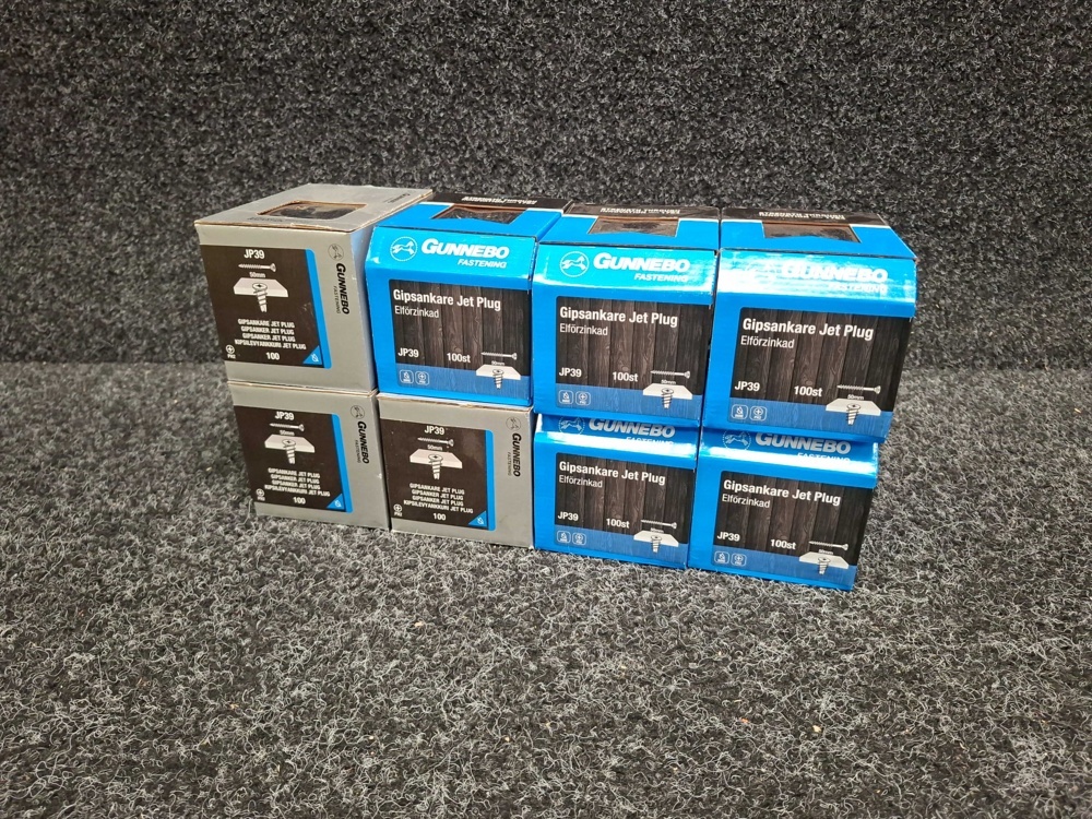 1590089-1 800 pcs Gypsum anchor Jet Plug JP39 50mm, Gunnebo