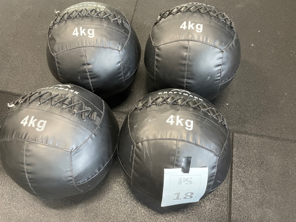 1590218-1 Wallballs 4 kg, Kraftmark, 4 pcs