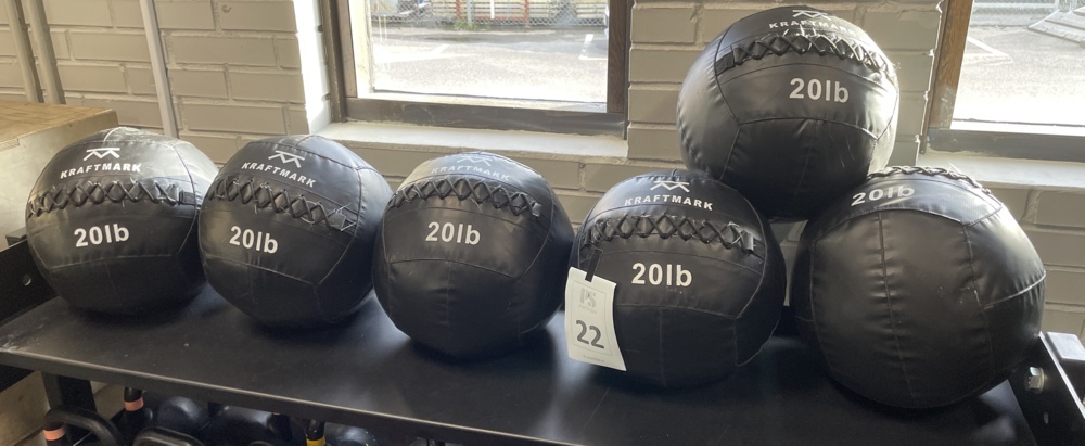 1590222-1 Wallballs 20 lb, Kraftmark, 6 pcs