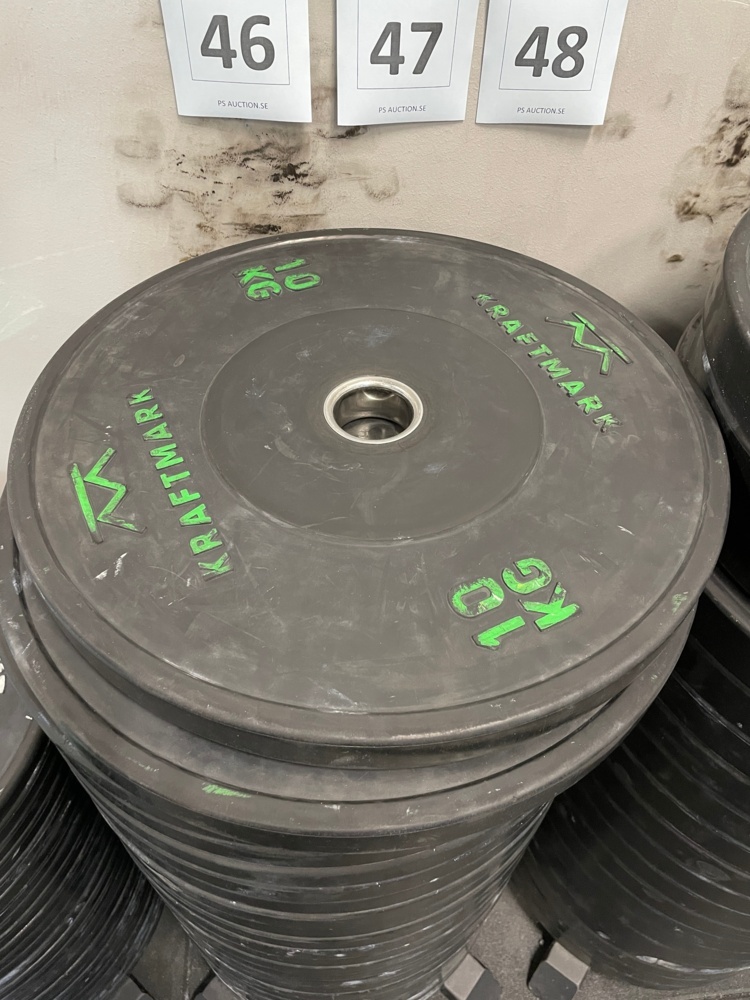 1590247-2 Weight Plates Bumper Training 10 Kg, 10 pcs - Kraftmark