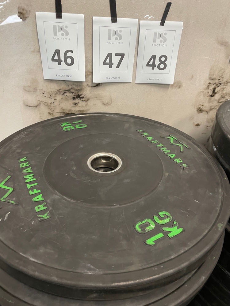1590248-1 Weight Plates Bumper Training 10 Kg, 10 pcs - Kraftmark