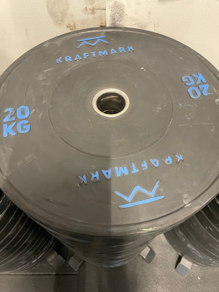 1590254-2 Weight Plates Bumper Training 20 Kg, 8 pcs - Kraftmark