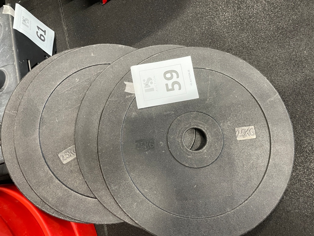 1590259-1 Weight Plates Bumper Training 2.5 Kg, 4 pcs - Kraftmark