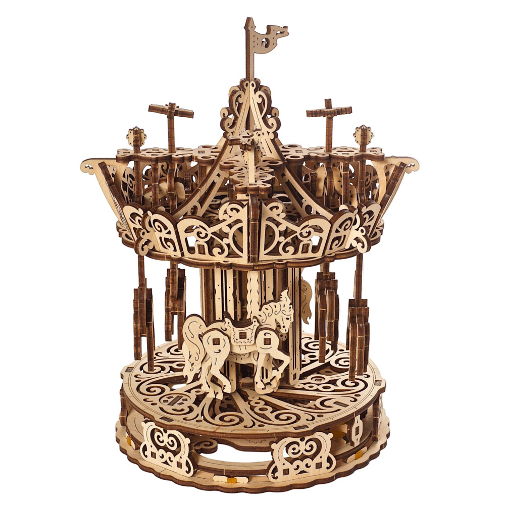1588671-2 Model and puzzle lot, 4 units - UGEARS and EscapeWelt, wood