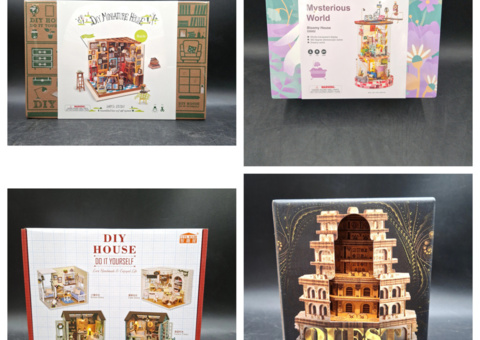 Miniature and puzzle lot, 4 pcs - Rolife, Cute Room and EscapeWelt