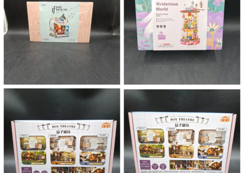 Miniature kits, 4 pcs - Rolife Dora's Loft, Bloomy House and Cute Room