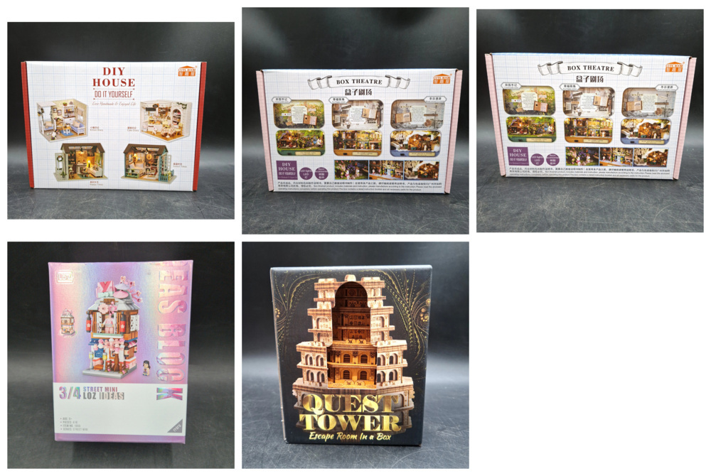 1588677-1 Miniature and puzzle lot, 5 pcs - Cute Room, LOZ and EscapeWelt