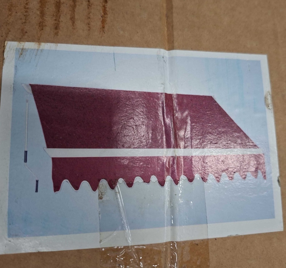 1590037-1 Wall awning 3x2 m Burgundy