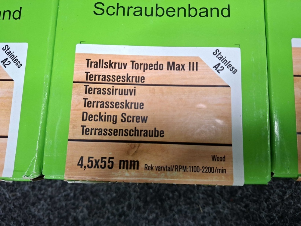 1591335-2 6000 pcs Banded Trallscrew Torpedo Max III 4.5x55mm, Essve
