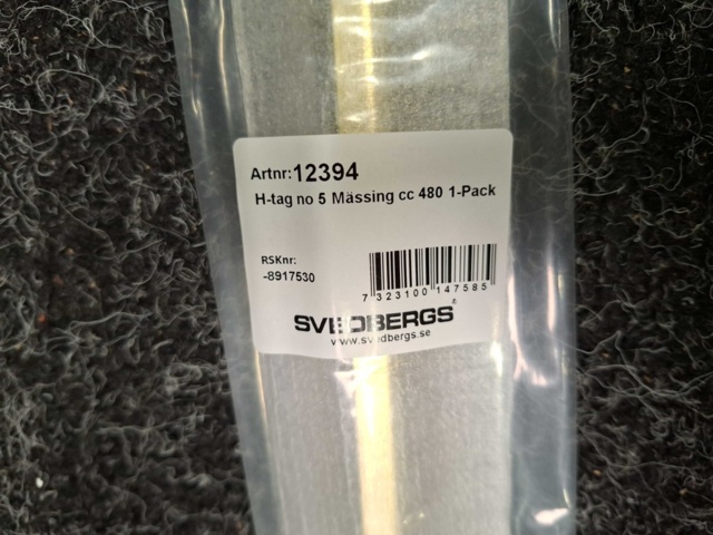 1590716-4 25 st Handtag Svedbergs E1 480 mm Polerad Mässing
