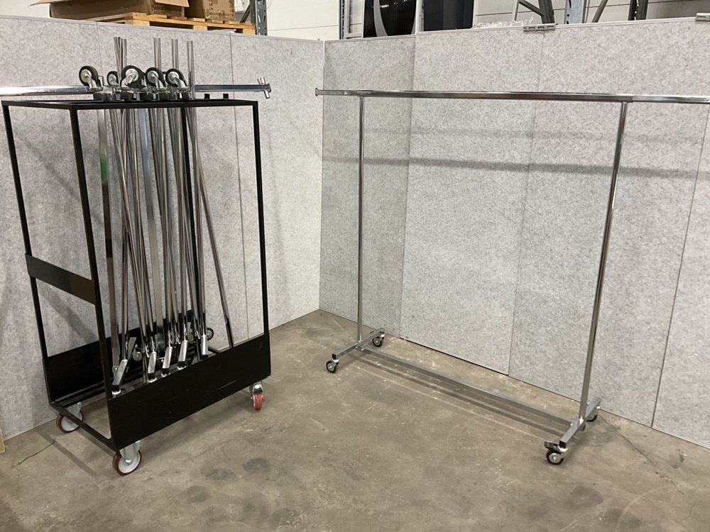 1473974-1 5 clothes racks on wheels