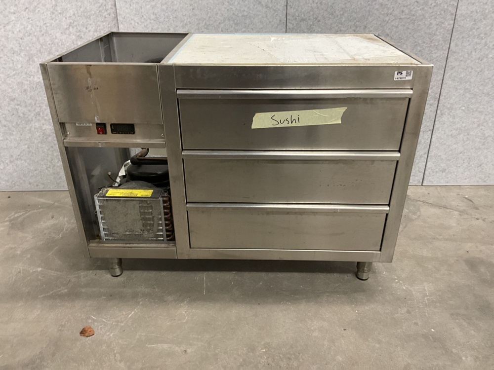 1473979-1 Refrigerated counter with 3 drawers without top