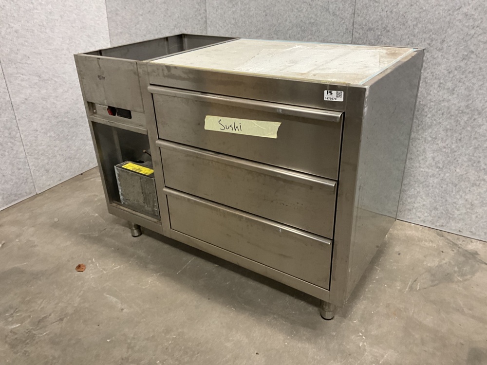1473979-2 Refrigerated counter with 3 drawers without top