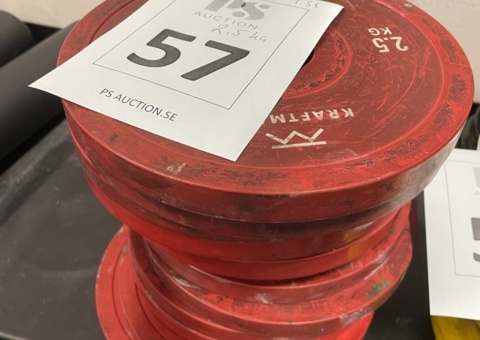 Weight plates 2.5 Kg, 15 pcs and 4 Kg 4 pcs - Kraftmark