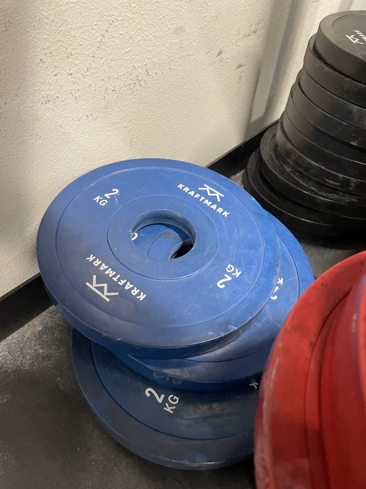 1590257-2 Weight plates 2.5 Kg, 15 pcs and 4 Kg 4 pcs - Kraftmark