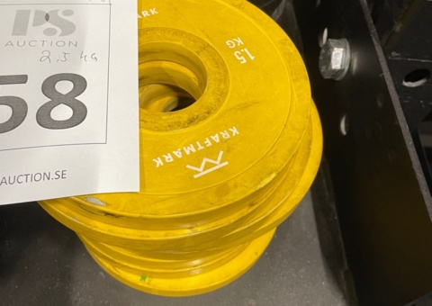 Weight plates 1.5 Kg, 9 pcs and 1.25 Kg 12 pcs - Kraftmark