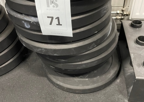 Temp Bumper weight plate 10 Kg, 10 pcs - Kraftmark