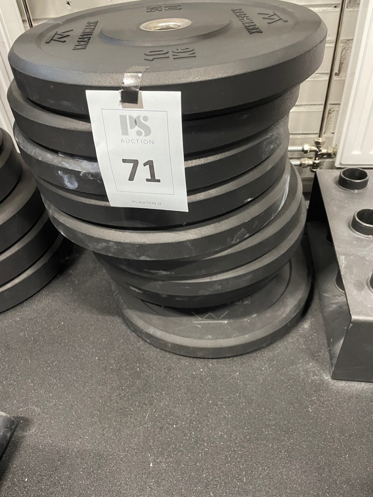 1590271-1 Temp Bumper weight plate 10 Kg, 10 pcs - Kraftmark
