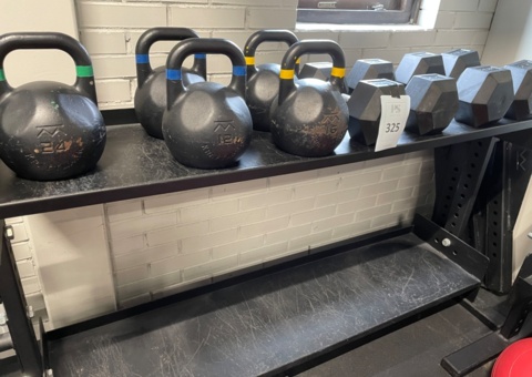Set with Kettlebell and dumbell dumbbells