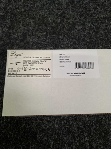 1591010-5 LED-lampa Svedbergs 30 Svart