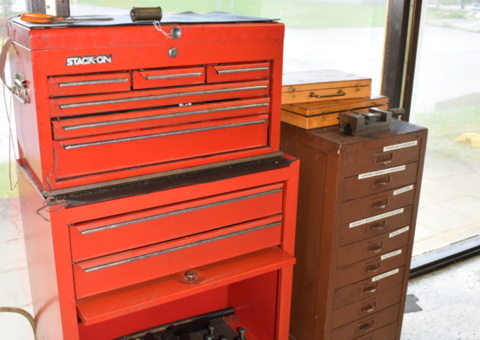 Tool trolley on wheels Stackon