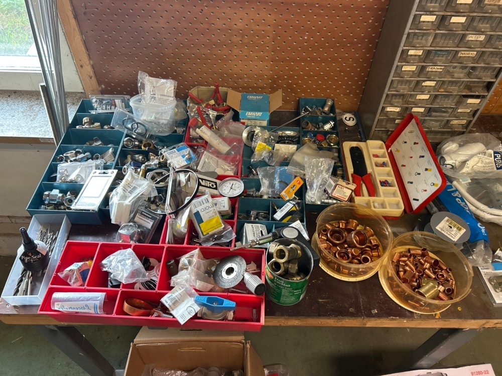 1497741-2 Collection of various plumbing and installation materials