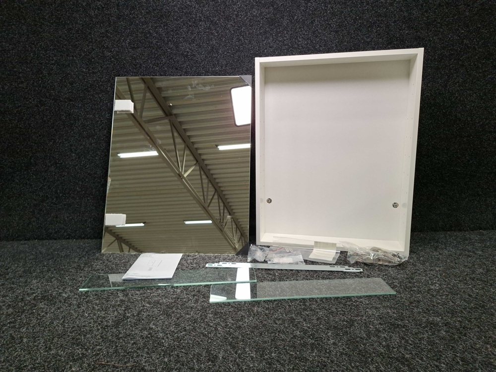 1590881-2 Mirror cabinet Svedbergs Dalby 1-Spg 55 White