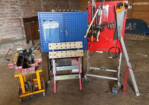 Tool board and tool cabinet with contents