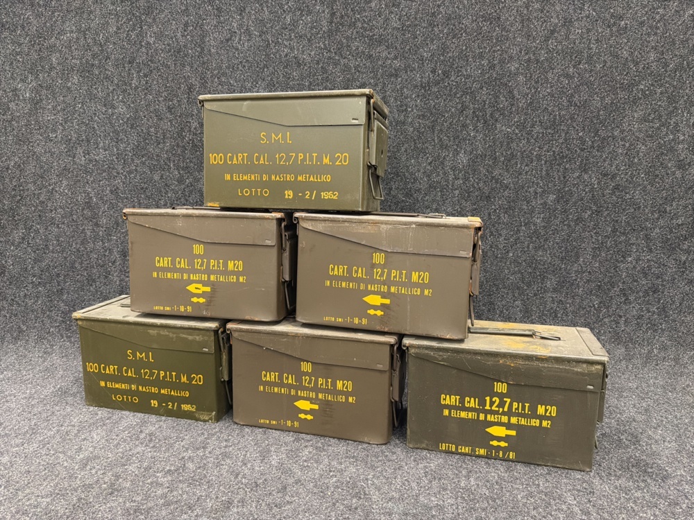 1591548-1 6 st Ammunitionslådor - Begagnade