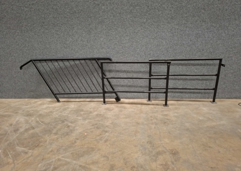 3 pcs Black painted steel railings