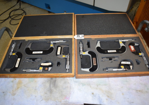 Micrometers 8 pcs in two boxes Mitutoyo