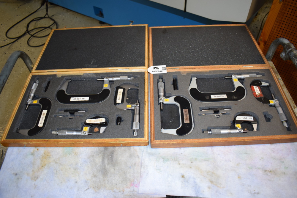 1452866-1 Micrometers 8 pcs in two boxes Mitutoyo