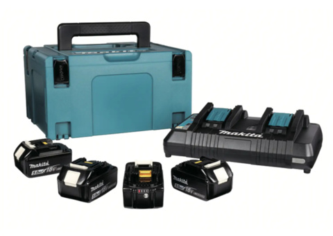 Batteri- och laddarpaket - Makita MKP3PT184, 18 V, 4 x 5,0 Ah