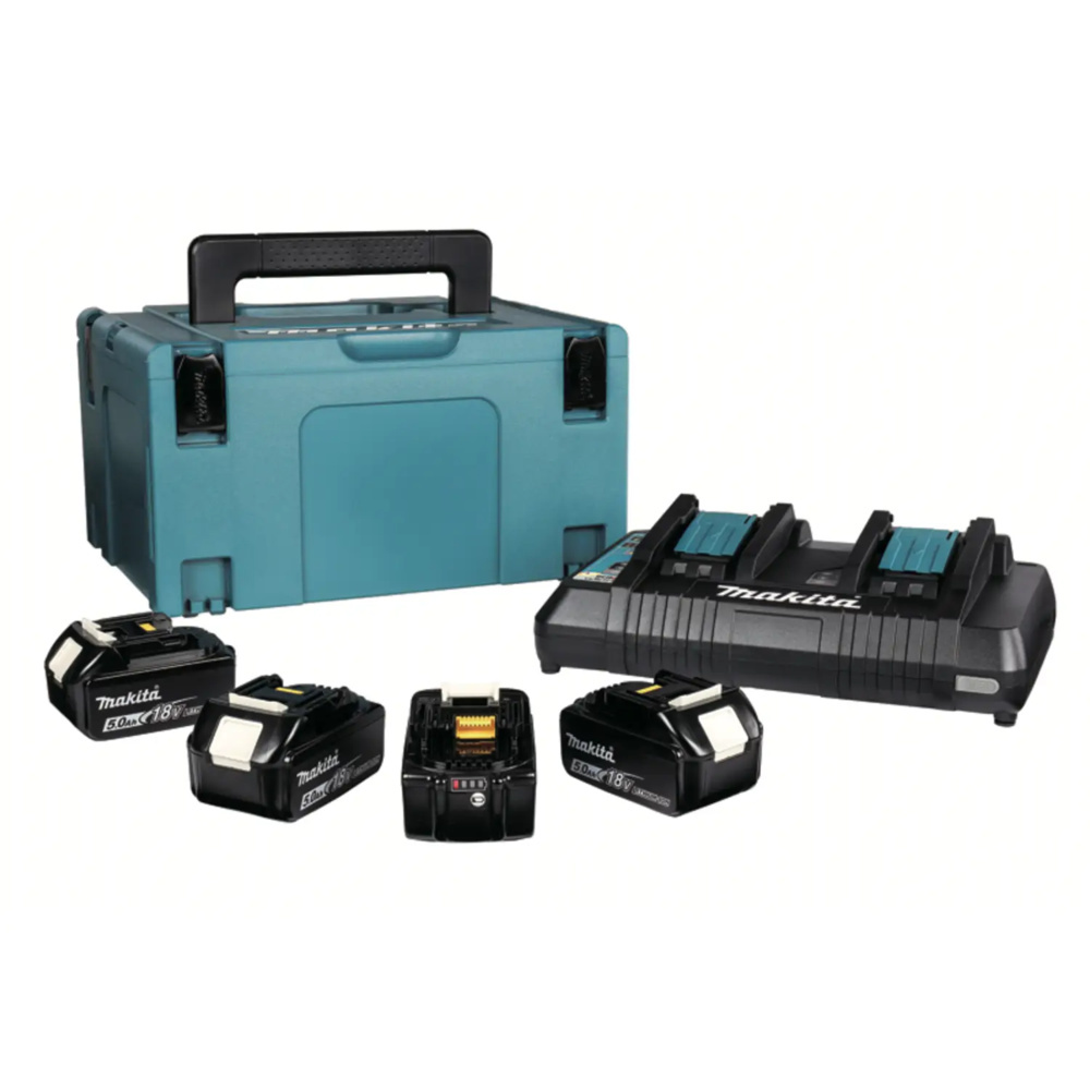 1591567-1 Batteri- och laddarpaket - Makita MKP3PT184, 18 V, 4 x 5,0 Ah