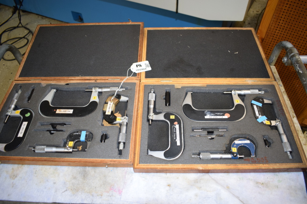 1452868-1 Micrometers 8 pcs in two boxes Mitutoyo