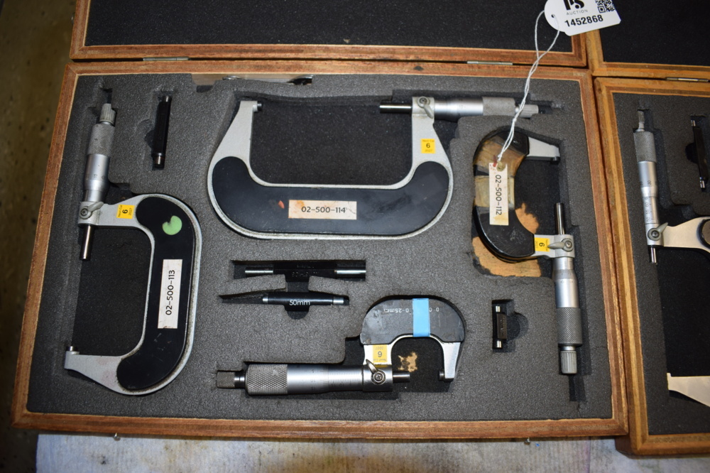1452868-2 Micrometers 8 pcs in two boxes Mitutoyo