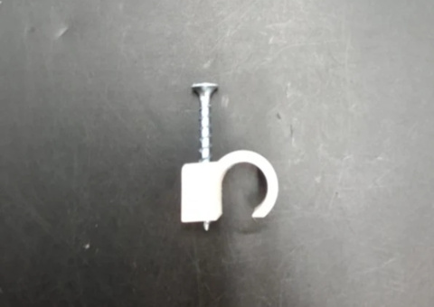 Screw clips, 200 pcs - white