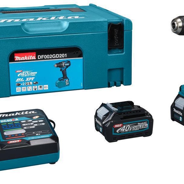 1591570-1 Borrskruvdragare, 1 st - Makita DF002GD201, 40 V max, 2 x 2,5 Ah